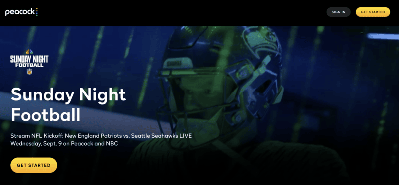NBC NFL streaming on Peacock