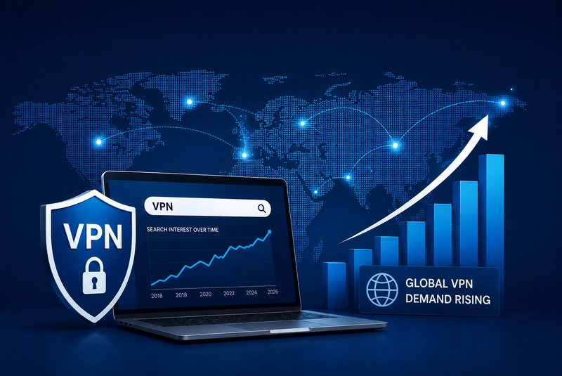 Interest in VPNs is rising again worldwide.