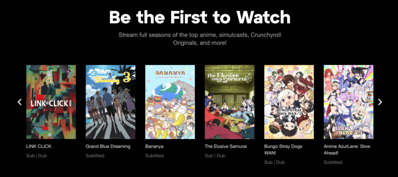 Crunchyroll: niche primewire alternative